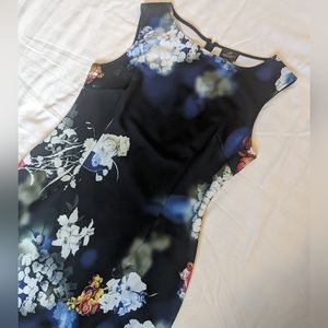 Navy Floral Dress